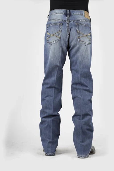 light wash blue cotton jeans