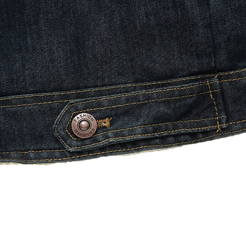 navy cotton Denim Jacket