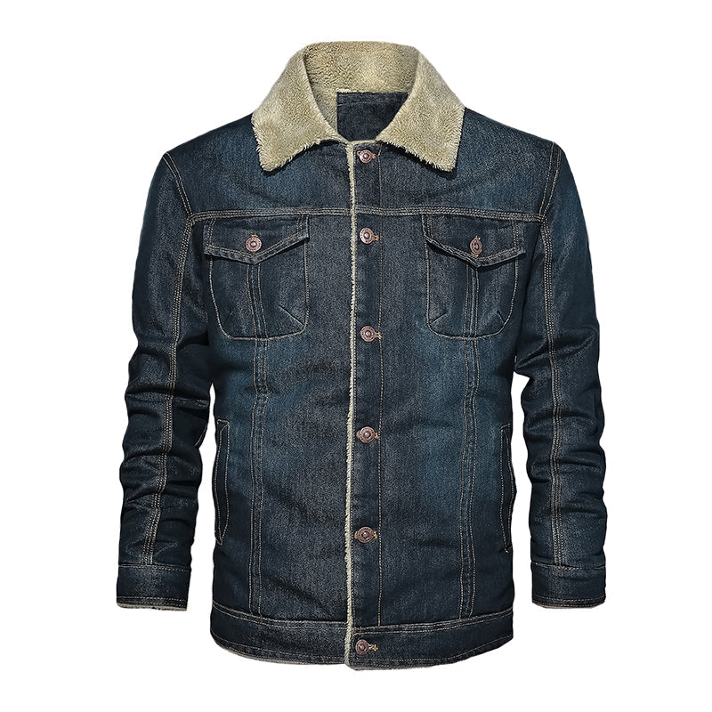 navy cotton Denim Jacket