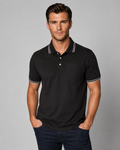 supima cotton luxury Pocket black Polo