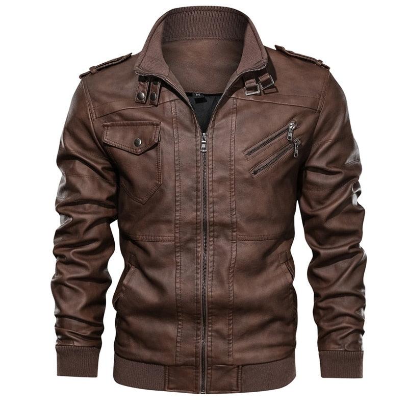 New Men's hooded Leather Jacket (multi varied)