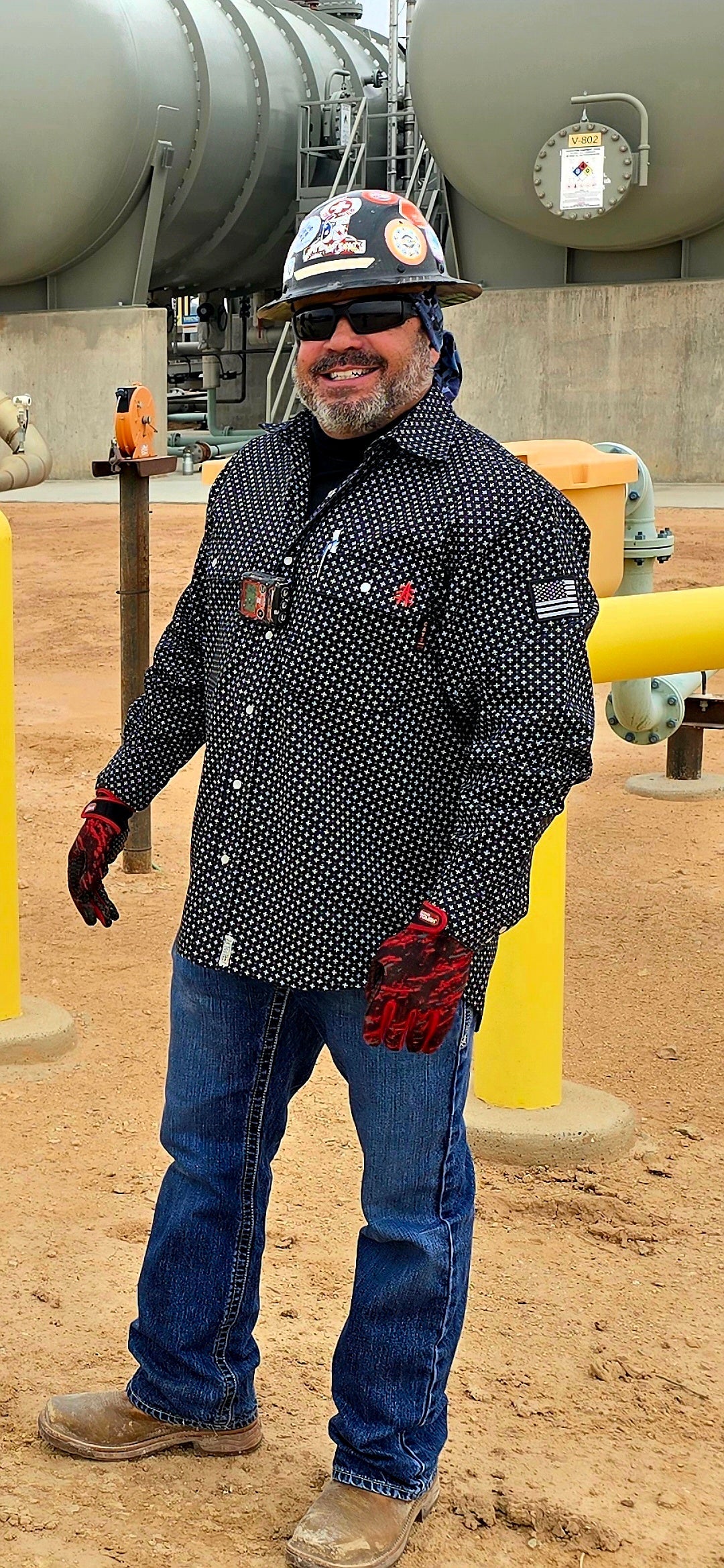 mini crosses long sleeve polo