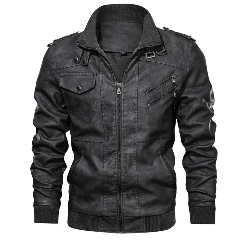 New Men's hooded Leather Jacket (multi varied)